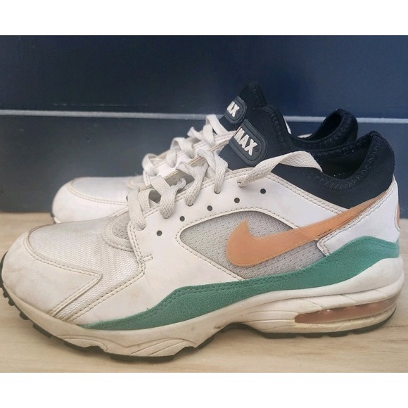 NIKE AIR MAX 93 WATERMELON SNEAKERS MENS 7.5 WOMENS SIZE 9 WHITE GREEN ATHLETIC - Picture 3 of 11